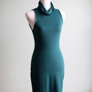 Stunning Teal Cowl Neck Mini Cocktail Dress